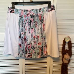 White Multicolored skort size 14 16